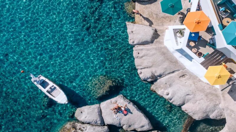 Milos: Small Group Yacht TourKleftiko Sarakiniko Poliegos - The Food and Drinks