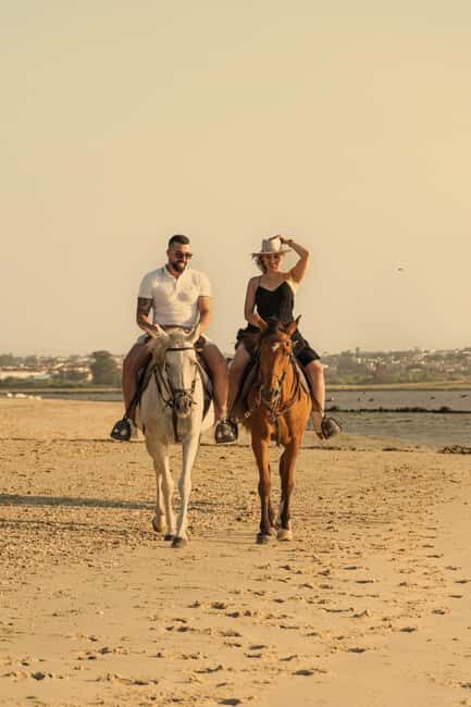 Moita: Private Horseback Riding On The Beach At Sunset - A Relaxing Ride Along Portugal’s Tagus River Beach at Sunset
