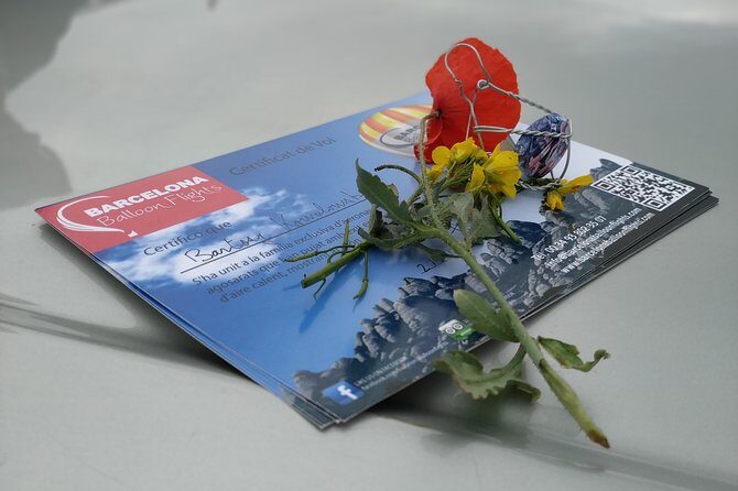 Montserrat Hot Air Balloon Flight from Barcelona - Landing and Celebration