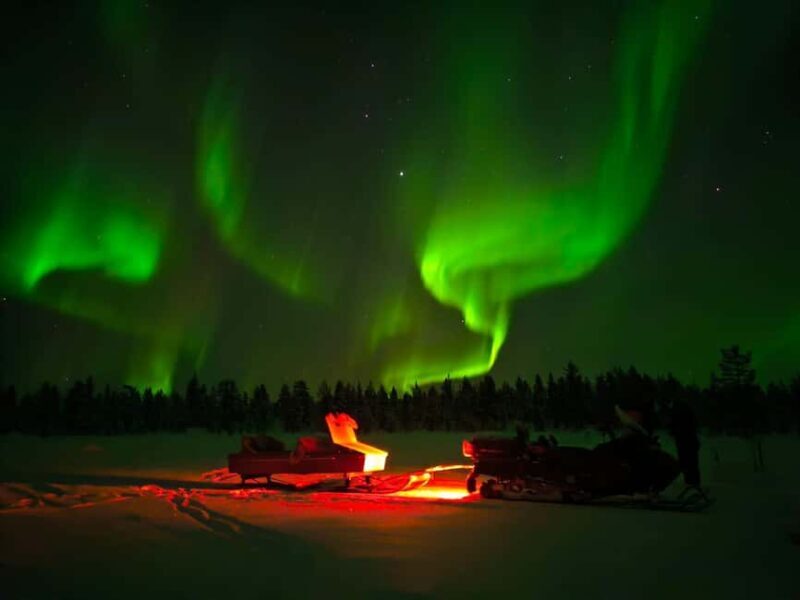 Muotkantunturi Park, Inari - Intense Northern Lights on a Lappish Sleigh - Key Points