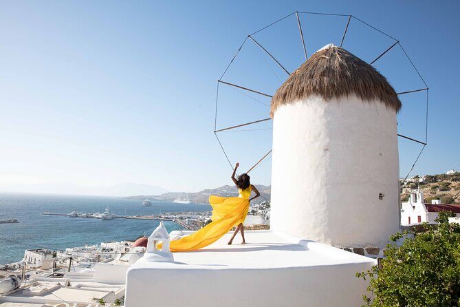 Mykonos Flying Dress High End Professional Photographer - The Experience in Detail