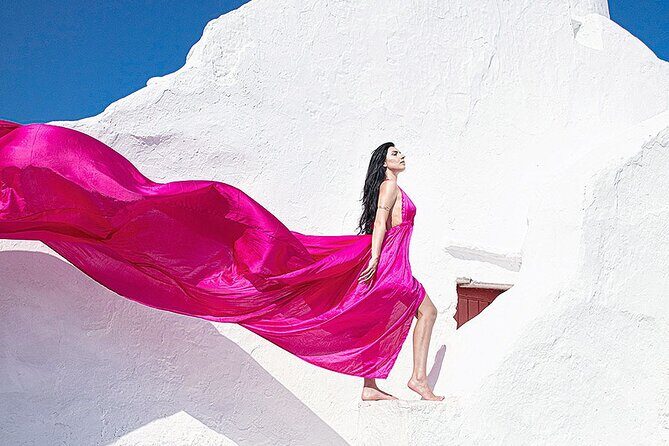 Mykonos Flying Dress High End Professional Photographer - Authentic Feedback from Past Travelers