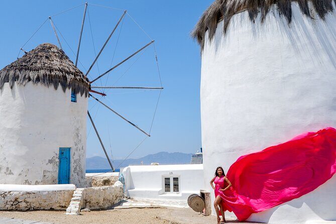 Mykonos Flying Dress Photoshoot - The Dress and Location Choices