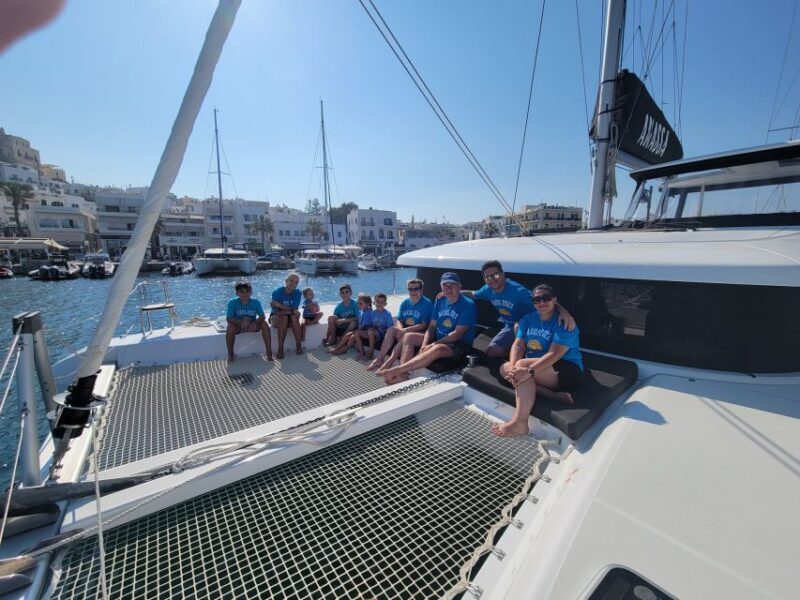 Naxos: Catamaran Cruise with Swim Stops, Food, and Drinks - Key Points
