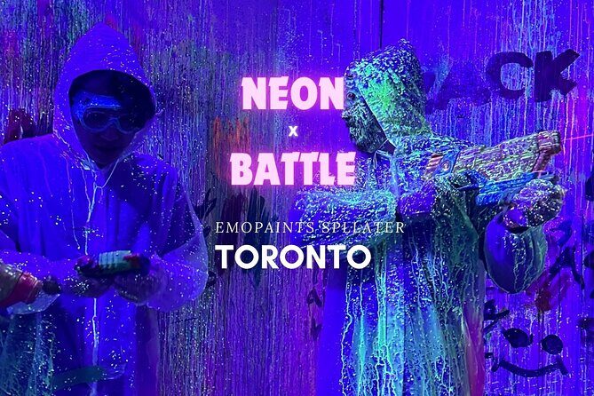 Neon Battle Splatter Painting in Toronto - What Is the Neon Battle Splatter Painting Experience?