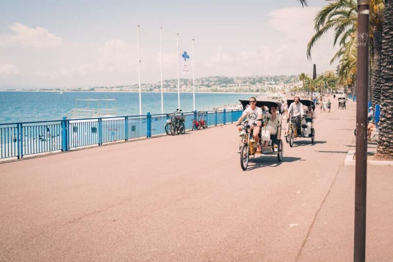 Nice: Family city tour by bicycle Electric cab (4 comfort seats) - Key Points