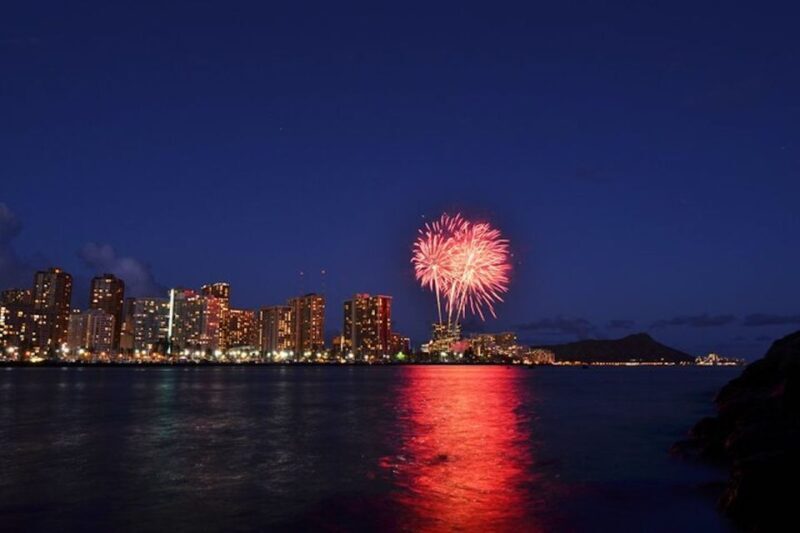 Oahu: Waikiki Friday Night Fireworks Catamaran (Wahine Koa) - Key Points