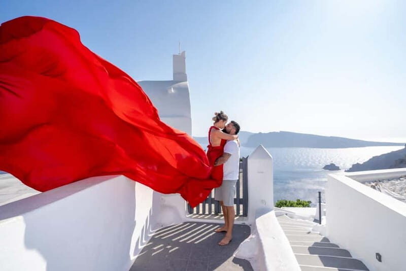Oia: Santorini Photoshoot with Flying Dress Rental Option - What to Expect from the Experience