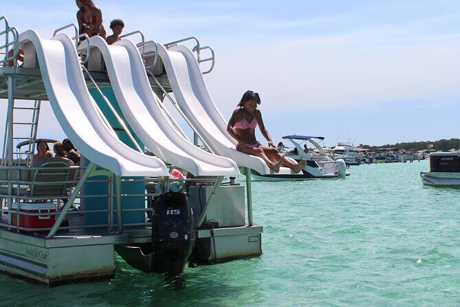 Okaloosa Island Half Day Triple Slide Pontoon Boat Adventure - Key Points