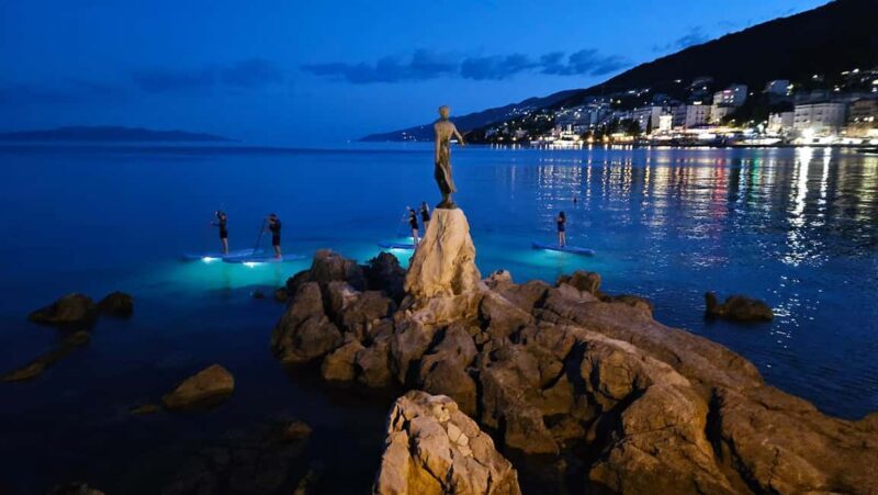 Opatija: Guided SUP Paddleboarding Adventure at Night - Key Points