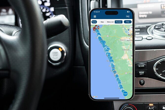 Oregon Coast Self Guided Audio Driving Tour - Key Points