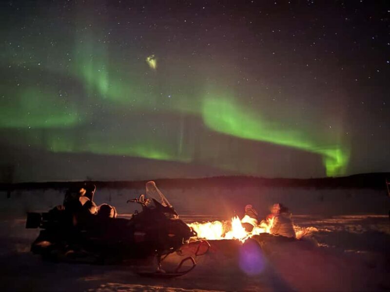 Överkalix - Lapland : Snowmobile Tour with Northern Lights - The Fire Break and Fika Moment