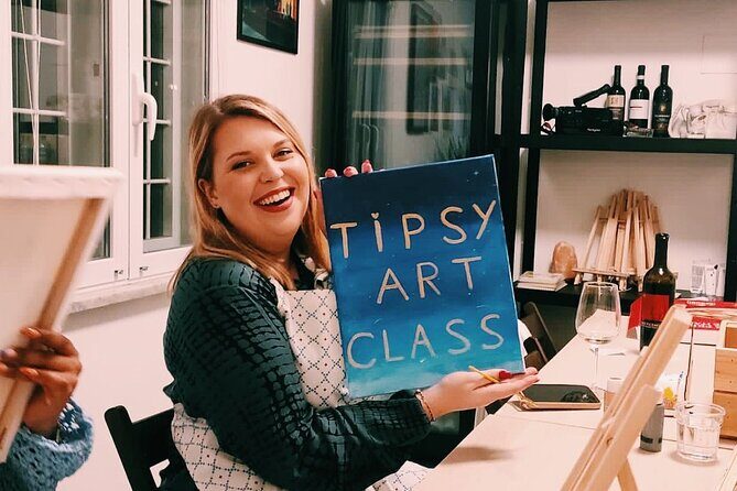 Paint and Free Flowing Wine Art Class in Rome - What’s It All About?