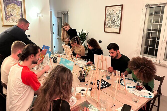 Paint and Free Flowing Wine Art Class in Rome - FAQs