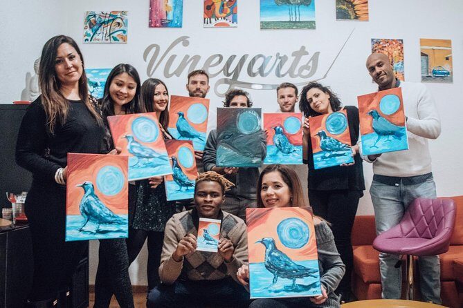 Paint & Sip in a 17th-Century Palazzo with Wine & Pizza - What the Experience Looks Like