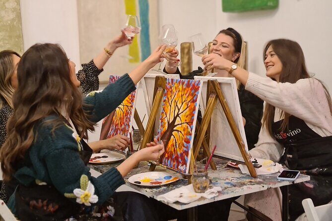 Painting party at Art Bottega - Paint & Wine Studio in Zadar - A Fun Night Out at Art Bottega’s Painting & Wine Studio in Zadar
