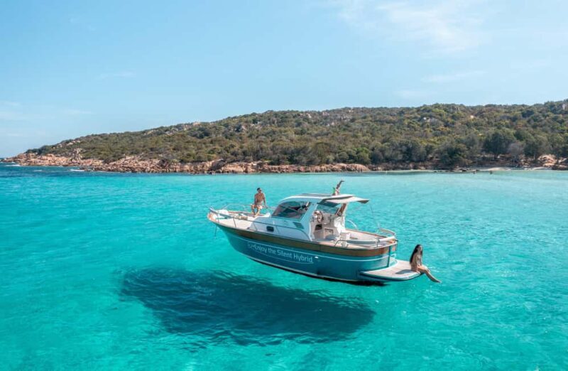 Palau: Hybrid Eco Boat Tour in Costa Smeralda with Aperitif - Key Points