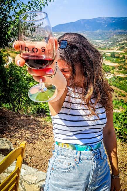 Paphos Half Day-Free Wine Tasting- Max 7p Group -Full A/C - Traditional Mountain Villages
