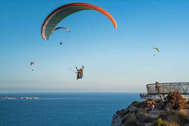 Paragliding adventure in Santa Pola or Agost from Alicante in a private van - Key Points