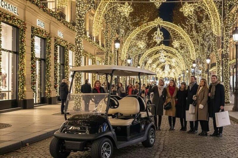 Paris: Private Christmas Lights Tour by Golf Cart - The Itinerary in Detail