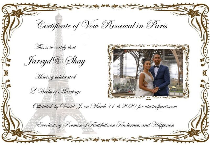 Paris: Wedding Vows Renewal Personal Photo or Video Shoot - The Ceremony and Photo Shoot