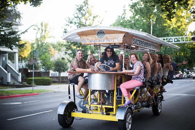 Pedal, Drink, and Bar hop through Sacramento on a 15 seat Beer Bike - Key Points