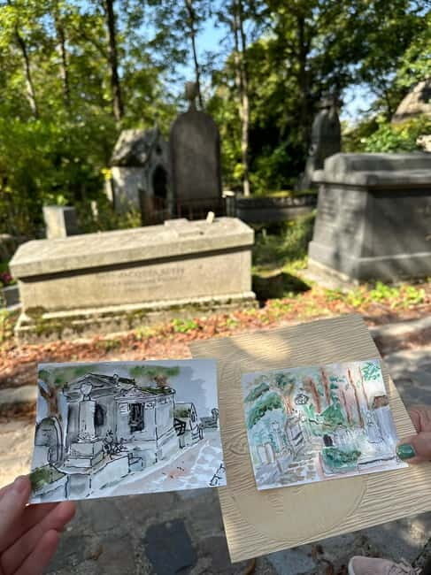 Père Lachaise Cemetery Watercolor Postcard Workshop in Paris - What to Expect During the Tour