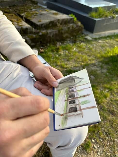 Père Lachaise Cemetery Watercolor Postcard Workshop in Paris - Who Would Love This?