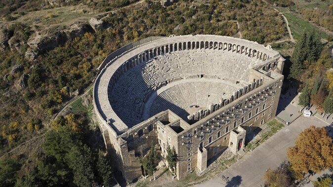 Perge Aspendos Aquaduct Side with Waterfall - Key Points