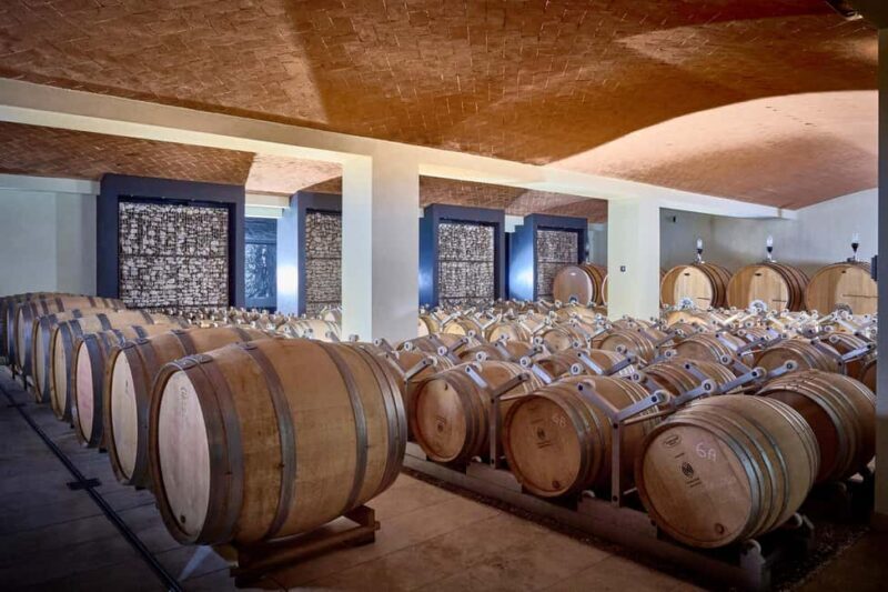 Podere Forte: Tour the winery and enjoy a tasting of three base wines - The Barrel Cellar Experience