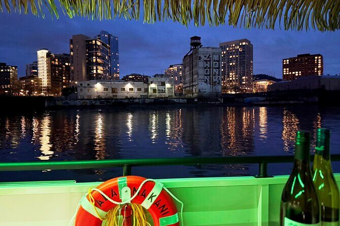 Portland City Lights and Tiki Nights 1 Hour River Cruise - Key Points