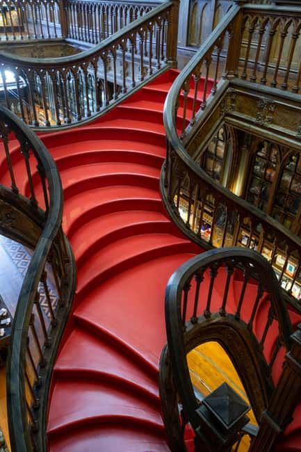 Porto: Livraria Lello Entry Ticket & Foundation Option - Inside Livraria Lello: Neo-Gothic Details and the Red Staircase