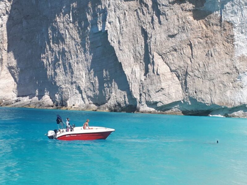 Porto Vromi: Navagio Beach & Blue Caves Private Boat Tour - The Experience in Detail