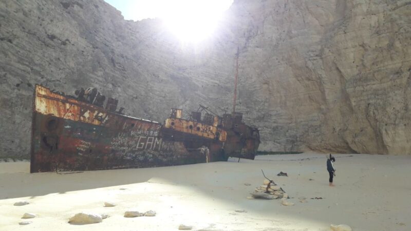 Porto Vromi: Navagio Beach & Blue Caves Private Boat Tour - Poseidon’s Profile and Return Journey