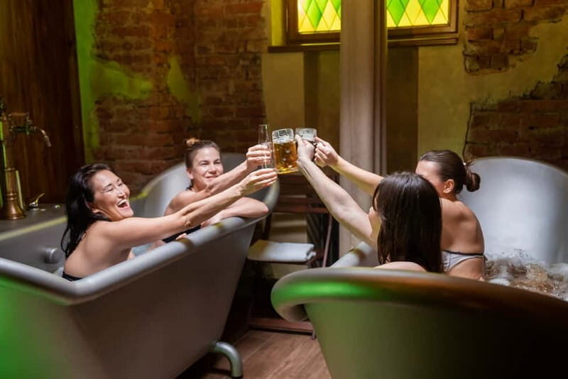 Prague: Beer and Wine Spa Bath with Salt Cave Experience - Key Points