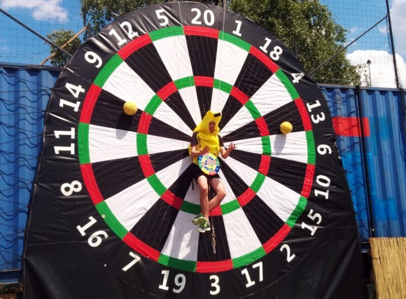 Prague: Giant Football Darts Game with Round of Beers & BBQ - The Bottom Line