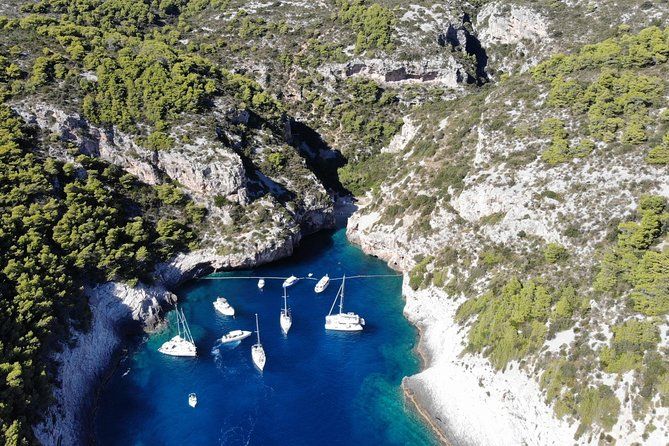Private Blue cave, Mamma Mia and Hvar, 5 islands tour from Split - Stiniva Cove: sea-only access, short and memorable swim time