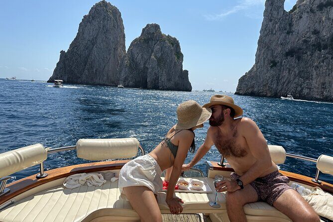 Private boat tour to Capri and Blue Grotto on Gozzo 32 ft - Setting Sail from Sorrento to Capri