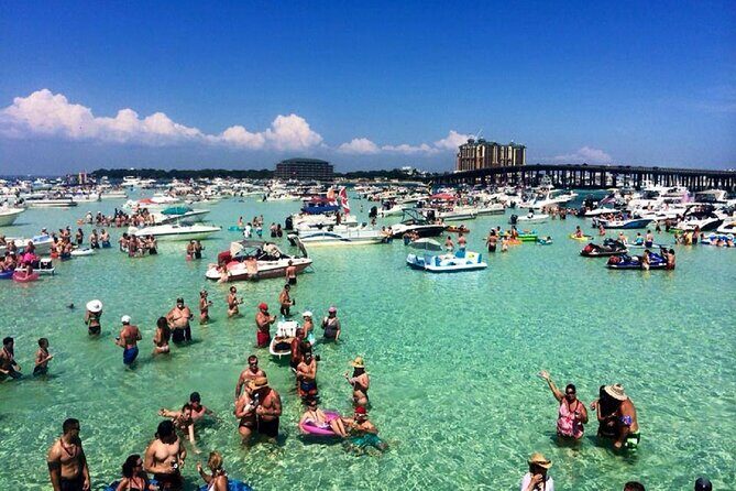 Private Captained Pontoon to Crab Island in Destin 3,4,5, or 6 Hr - Key Points