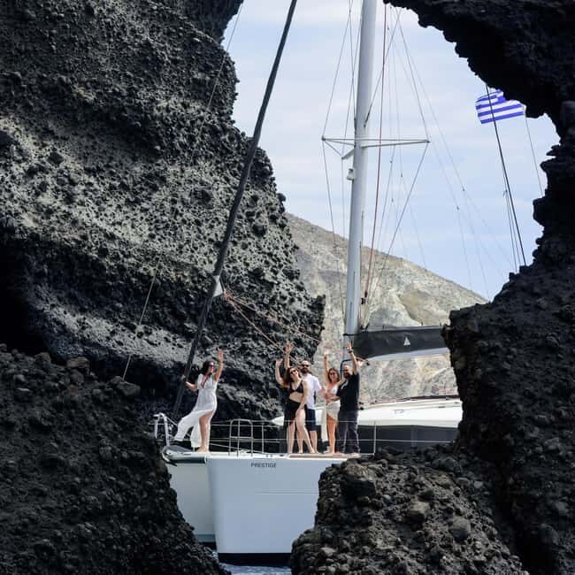 Private Catamaran Cruise in Santorini and BBQ Drinks - An Overview of the Cruise Experience
