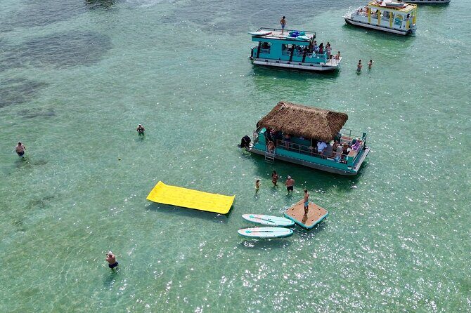 Private Crab Island 18 Passenger Tiki Pontoon Adventure - Key Points