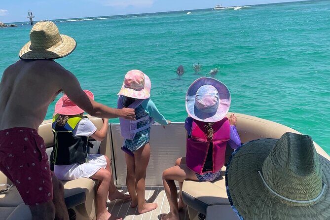 Private Crab Island Pontoon Charter with Inflatables from FWB - Key Points