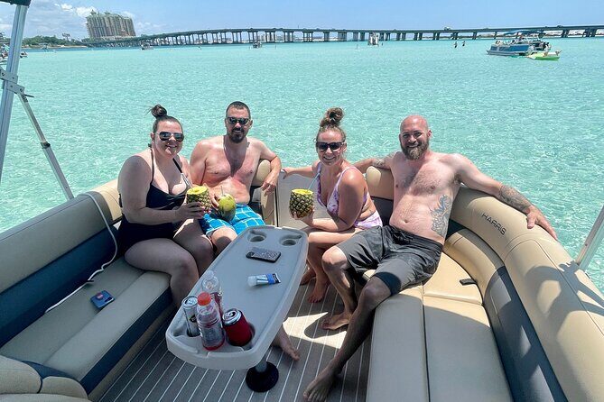 Private Crab Island Pontoon Charter with Inflatables from FWB - A Closer Look at the Experience