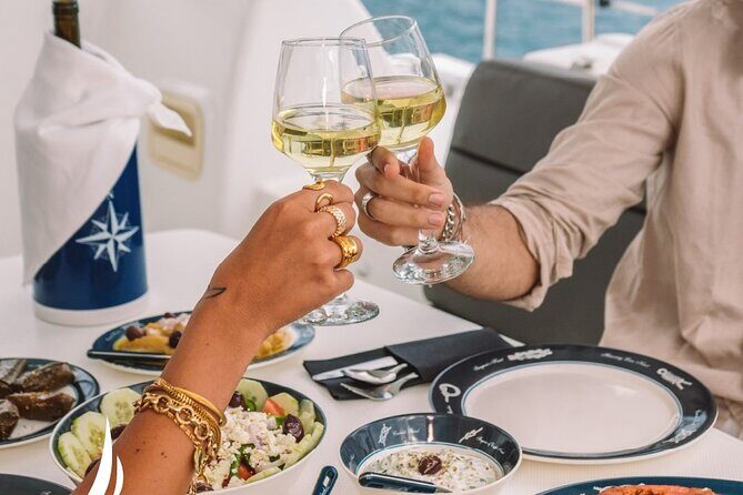 Private Sunset Cruise with Full Greek Dinner - Sunset Over Santorini