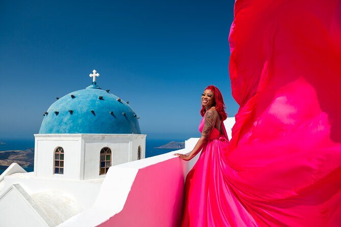 Professional Flying Dress Photoshoot In Santorini - What to Expect from the Photoshoot