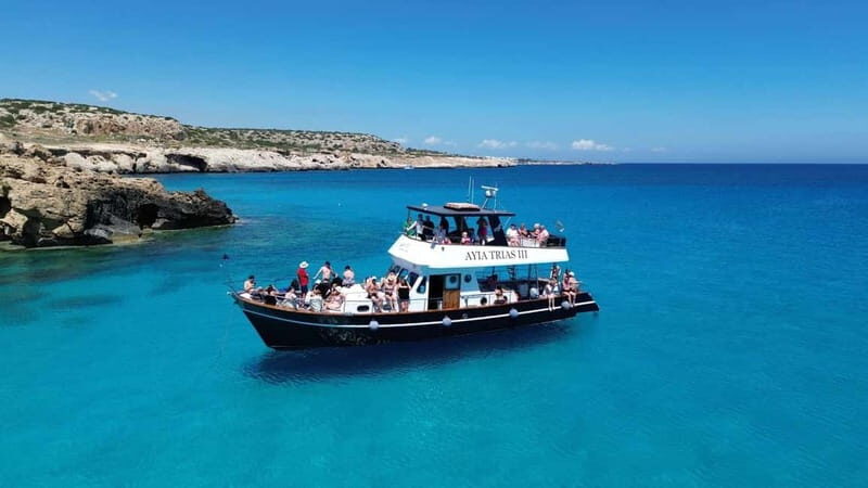 Protaras: Luxury Blue Lagoon Cruise / 3H, 2 Swim Stops - Key Points