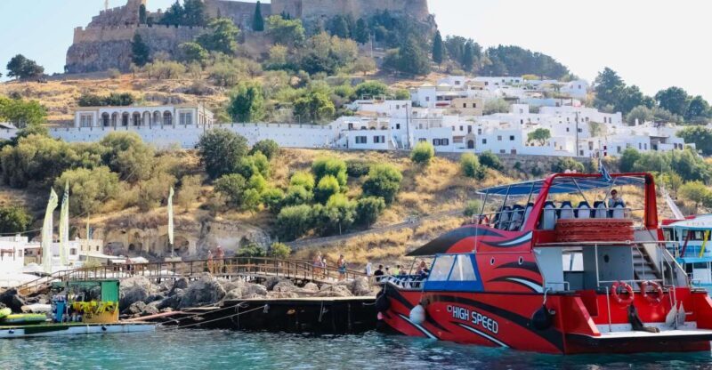 Rhodes: High Speed Cruise to Lindos - Beaches and Swimming