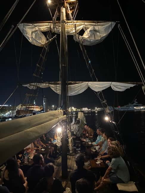 Rhodes: Night Cruise with Live Music and Sightseeing. - FAQs