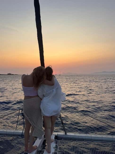 Rhodes: Sunset Catamaran Cruise with Snack, Fruits & Drinks - Key Points