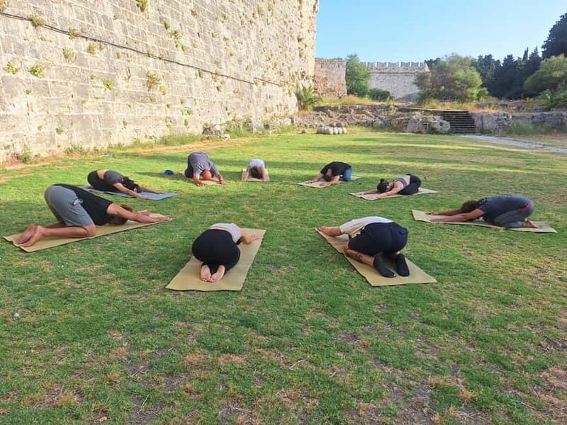 Rhodes Town: Outdoor Yoga at Grand Masters Garden - Key Points